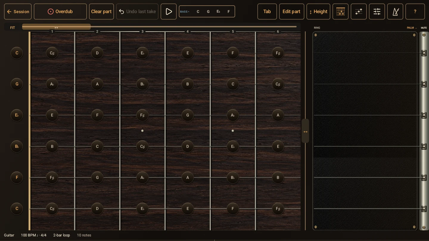 RiffJam Guitar touch instrument on Android